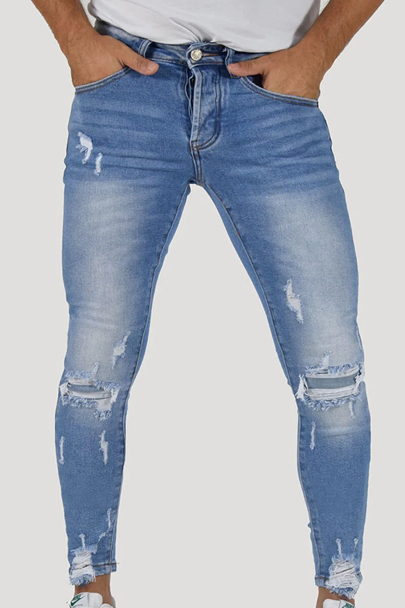 JEANS SKINNY CON STRAPPI - immagine 3