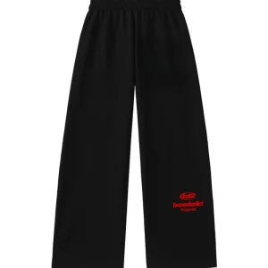 Fleece Pants "TEAM012" Logo Black/Red