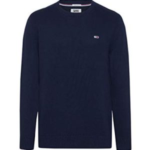 TOMMY JEANS Uomo – Maglia basic in cotone premium blu scuro – Taglia S
