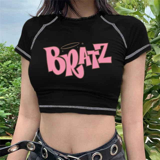 Female T-shirt Y2k Vintage T-shirt Street Goth T-shirt Haraj - immagine 4